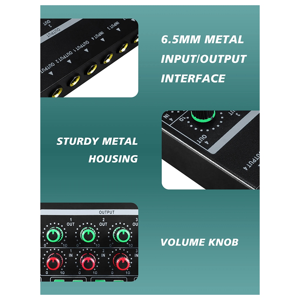 Headphone Amplifier - (MEOF) -LQ04 Mezclador de 4 Canales,