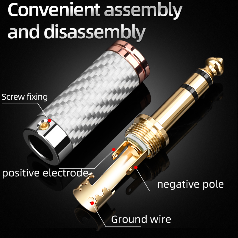Trs Cable - ATAUDIO 4 Uds conector estéreo TRS