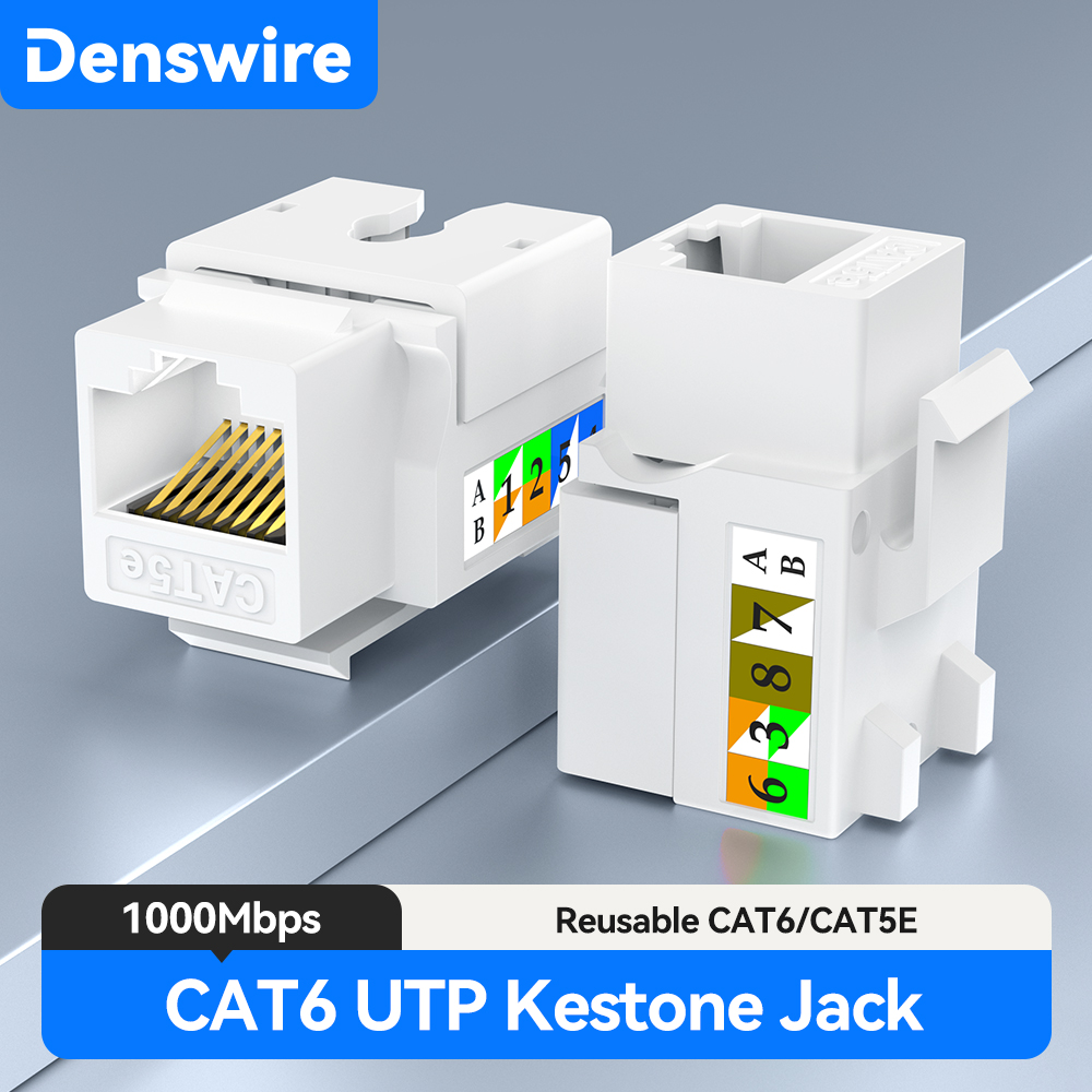 Rj45 Jack - Conector Keystone Denswire RJ45 Cat5E/6, acoplador