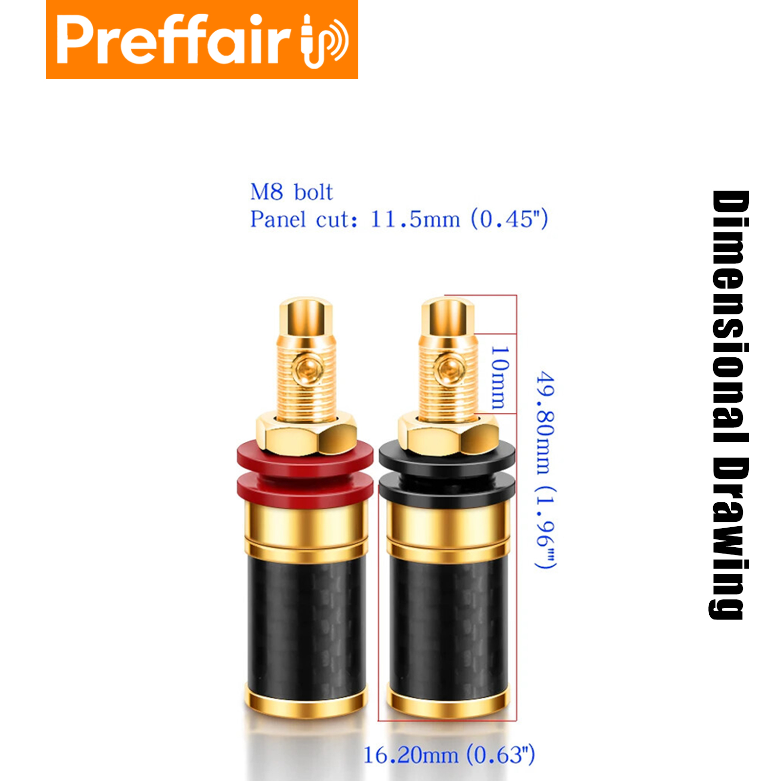 4 unidades Preffair BP1106 Con - Speaker Terminal reseña y precio