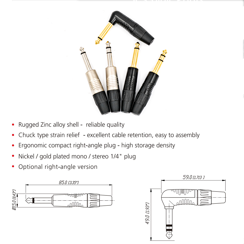Neutrik's REAN 6,35mm estéreo  - Trs Cable reseña y precio