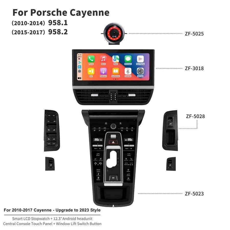 12,3 pulgadas para Porsche Cay - Speaker Kit reseña y precio