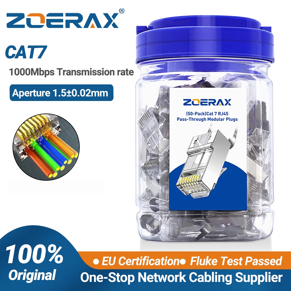 ZoeRax Paquete de 50 conectore - Rj45 Jack reseña y precio