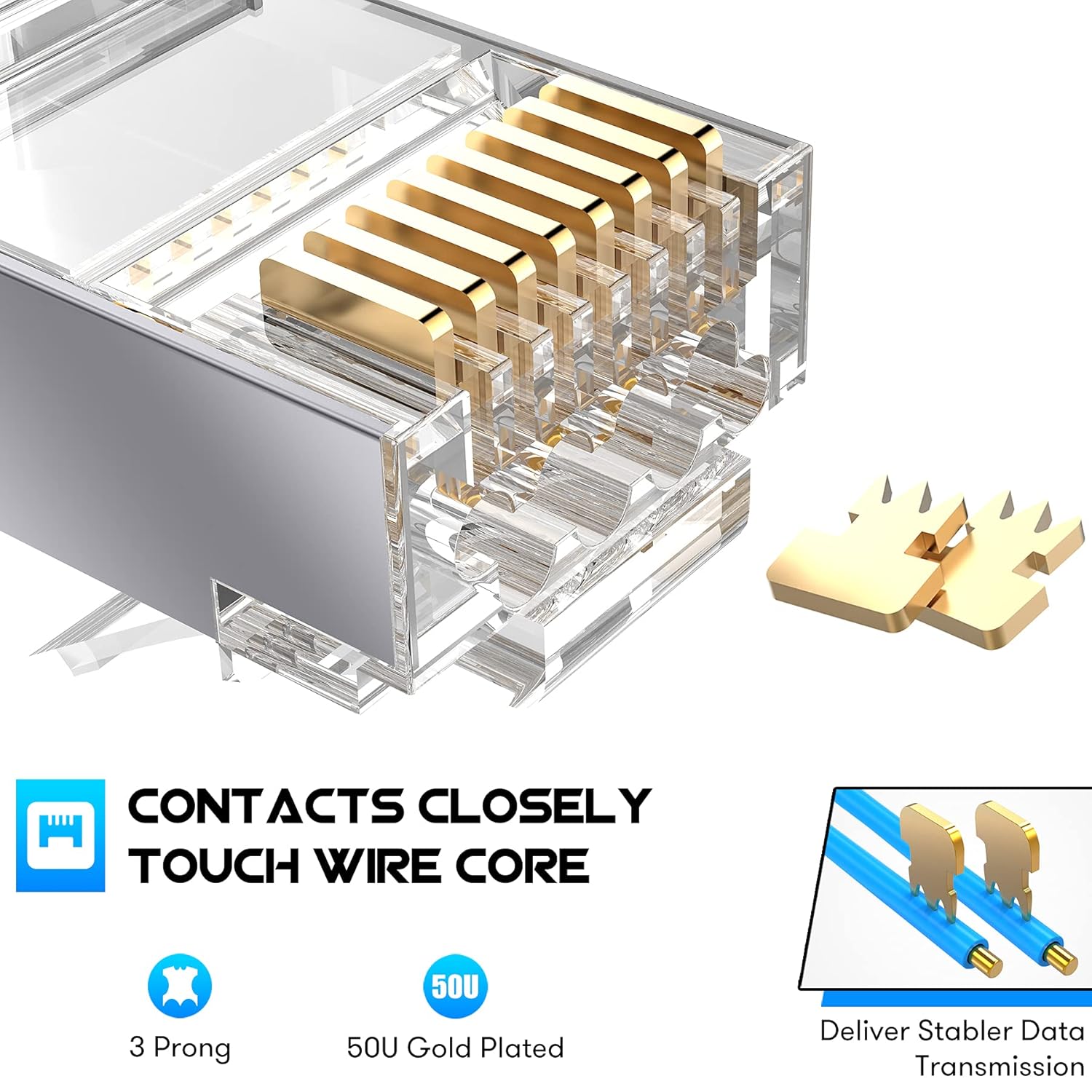 ZoeRax Paquete de 50 conectore - Rj45 Jack reseña y precio