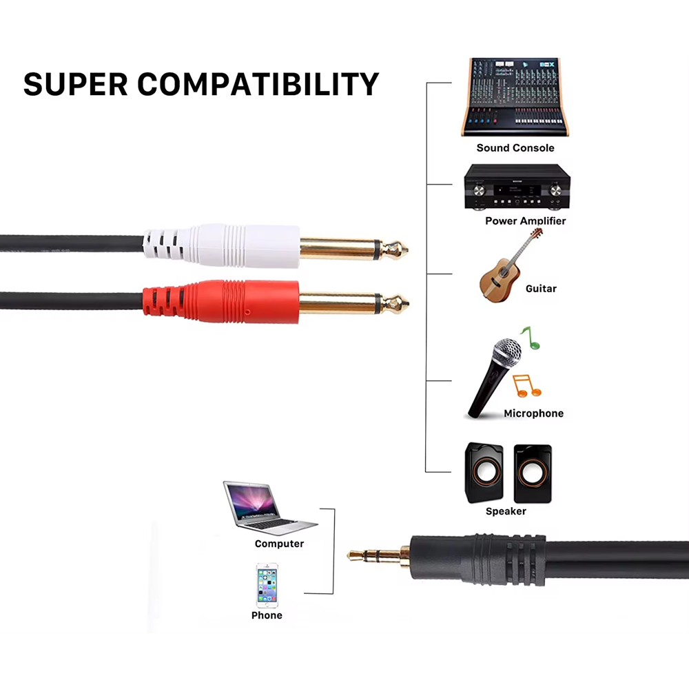 Cable divisor TS a Dual de 3,5 - Trs Cable reseña y precio